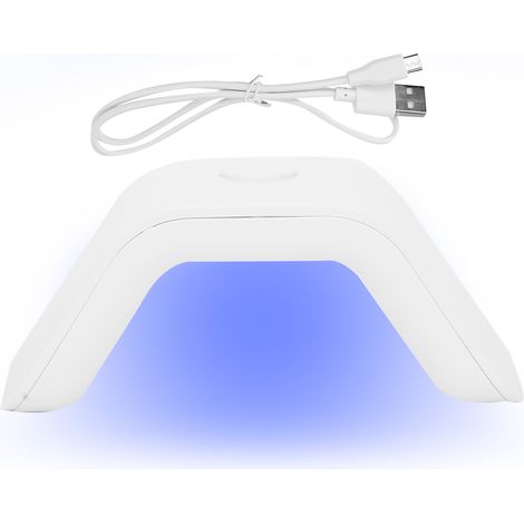 Lampe UV à ongles 2W, mini séchoir à vernis à doigt unique, lampe de durcissement pour gel, blanc (1/5)