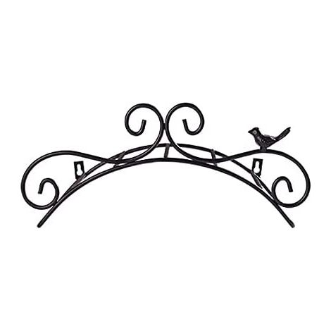 Soporte para manguera de jardín resistente - Soporte de pared decorativo para manguera de jardín - Carrete de manguera de metal fuerte para exteriores (1/5)