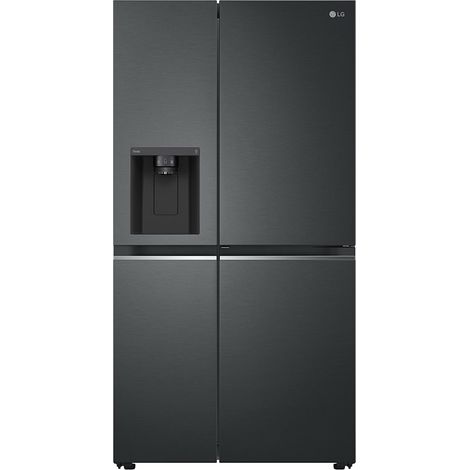 LG – Réfrigérateur américain pose libre 635 L – 2 portes – Classe E – Congélateur latéral – Capacité de congélation 12 kg/24h – Métallique (1/7)