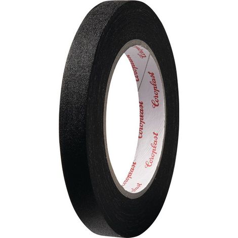 Cinta adhesiva de tela 800 negro L.25m W.19mm Rl.COROPLAST (Por 16)