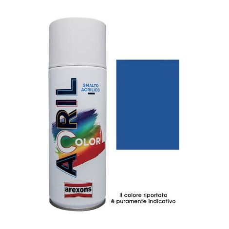 Smalto Spray Acril Color Arexons Blu Genziana Ral 5010 400 ml 6 Pezzi
