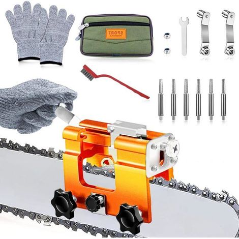 Kit affûtage tronçonneuse 6 pierres – Pour chaînes 8"-22" – Avec sac transport – Durable (1/5)