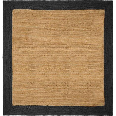 Alfombras de área Gris oscuro 300 x 300 cm yute