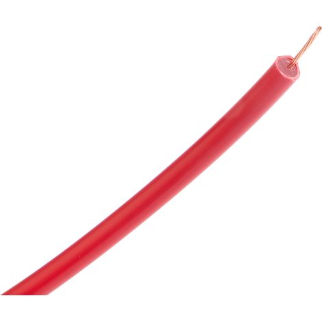 Fil électrique RS PRO, 7 0,5 mm² 15 AWG Non blindé, 25 kV c.c., Polyéthylène Rouge, 25m ( Prix pour Bobine de 25 Mètres ) (1/2)