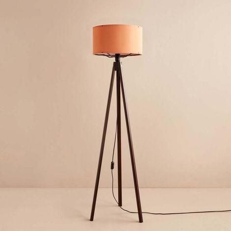 Lámpara de pie, lámpara de pie, iluminación de salón. Lamp Naranja Marrón (1/2)