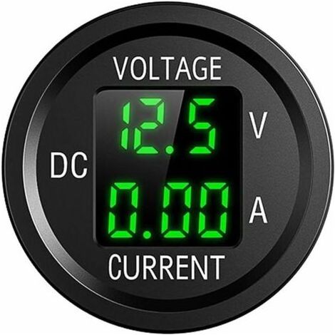 12V Moto Voltmètre Numérique LED étanche,6V-48V DC Voltmètre Courant pour Voitures Motos Camions Bateaux Yachts(Vert) (1/5)