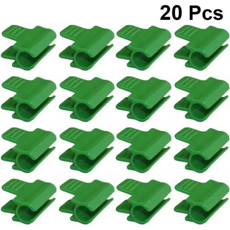 20 boucles de film incurvées de 11 mm pour serres, cartes de pressage pour filet pare-soleil anti-insectes, clips de fixation pour film de serre