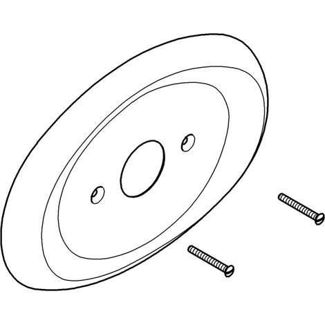 Grohe Rosette oval für Grohmix mit Mengenregulierung, Länge 230mm, Edelmatt, 08365T00 (1/2)