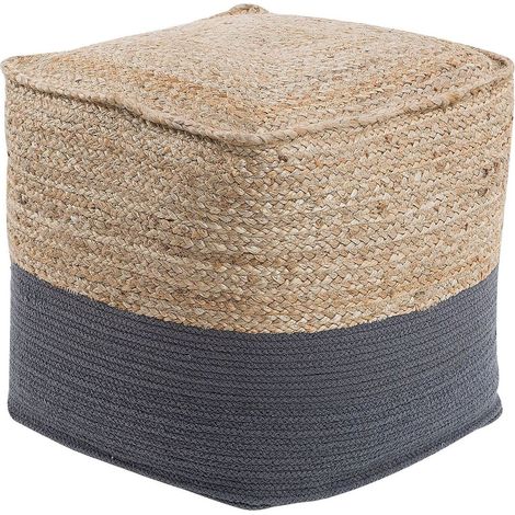 Pouf grigio scuro 44x44cm Kirama (1/5)
