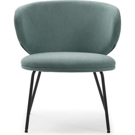Butaca baja modelo Rebeca tapizado textil verde, 77.5cm (alto) 70cm (ancho) 79.5cm (largo) (1/4)