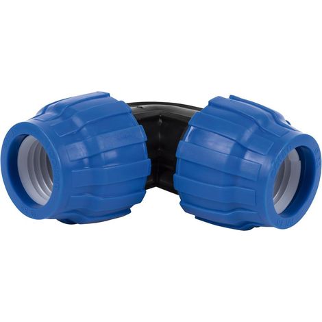 COFAN codo 90° pp pn16 50 x 50 caja 5 unid. , Codo 90° para tuberías de polietileno (PE).Adecuado para trabajar en sistemas de conducción de agua con una presión nominal de 16 ba (1/4)