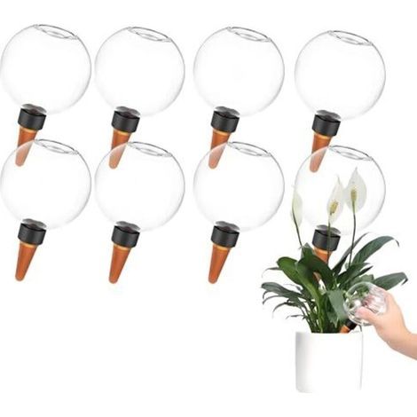 Lot de 8 distributeurs d'eau pour plantes, boules d'arrosage, arrosage automatique des plantes, boule d'arrosage auto-arrosante grande, arrosage des plantes de chambre balcon et jardin plantes (1/5)