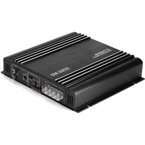 pour amplis de voiture Amplificateur de voiture stéréo 12 V, 3800 W amplificateur de puissance Audio 2 canaux 12 V noir en alliage d'aluminium voiture Hifi ampli stéréo