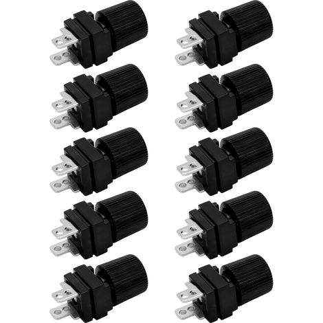 10 Pièces Borne d'Alimentation 300-500W Cuivre Pur Inverter 13mm Borne M4 Noir pour Alimentation
