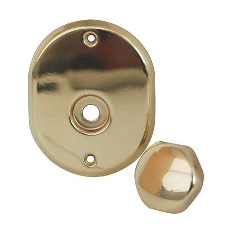 MOSTRINA E POMOLO X CILINDRO + PERNO 331L CIPIERRE • MM 90X70 OTTONE LUCIDO