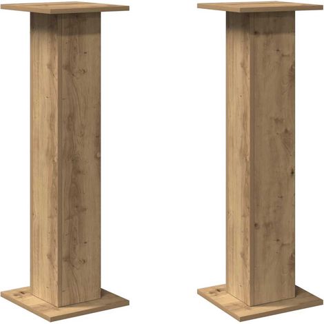 Supports de haut-parleurs 2 pcs chêne artisanal bois ingénierie CFW54770 (1/5)
