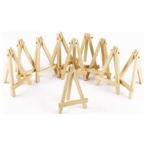10pcs mini chevalet trépied en bois 12 x 7cm support photo carte mariage fête table (1/3)