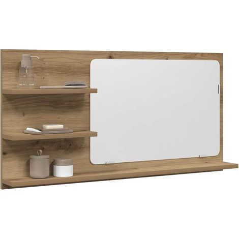 Meubles de Rangement,Armoire à miroir de salle de bain chêne artisanal 90x11x45 cm CFW217209 (1/5)