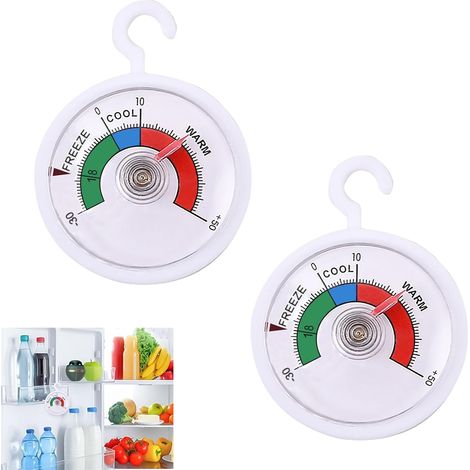 Gefrierschrankthermometer – 2 Stück – Kunststoff – Farbcodierung – Küche, Keller, Wein – Weiß (1/5)