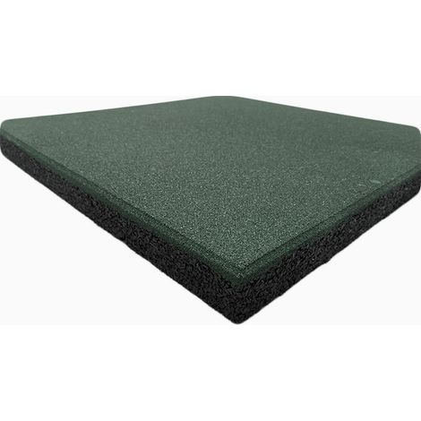 Loseta Caucho 50x50 cm Alta Intensidad. Espesor de 20 mm - Verde