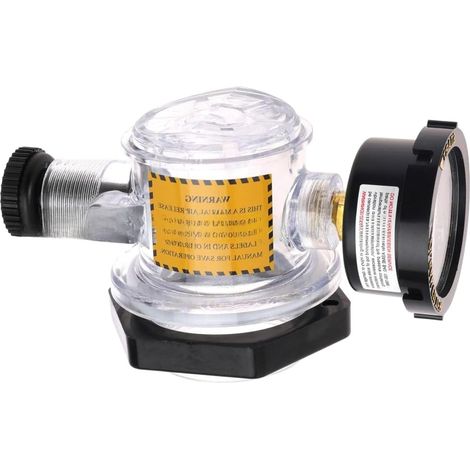 Soupape de décharge d'air manuelle pour systèmes de filtre à sable de piscine et spa – Évacuation de pression PE-LD – Composant de sécurité noir (1/5)