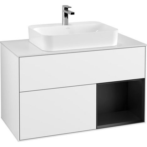 V&B Waschtischunterschrank Finion 100, Pl w m, Rg r bla m Lac, glo wh. Lac (1/2)