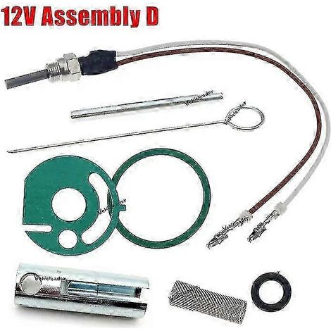 Pièces de chauffage 12 V : bougie de préchauffage, goupille en céramique, joints, crépine et clé (réf. 252106011000) pour chauffage hydronique Eberspacher D4wsc et D5wsc (assemblage 12 V) (1/5)