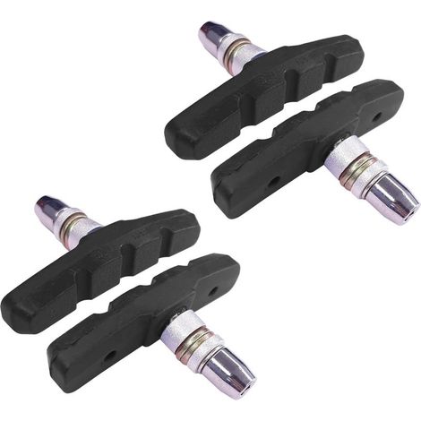 4x bicycle brake pads, 2 pairs, 60 mm symmetrical V-brake, compatible with Shimano, Tektro, Avid and SRAM rims, for mountain bikes, hybrid bikes and city bikes (1/4)