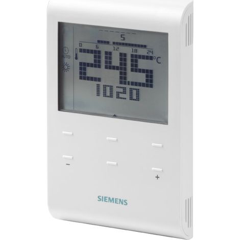 Siemens – Thermostat d'ambiance connecté 230Vac – Programmation hebdomadaire/journalière – Protection antigel – RDE100 (1/5)