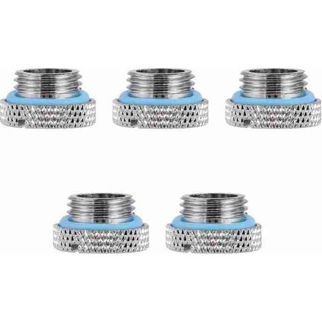 Packung mit 5 Messing-Wasserstoppstopfen mit G1/4-Gewinde für PC-Flüssigkeitskühlsysteme (1/5)
