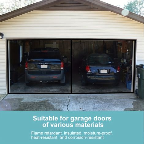 Porte Moustiquaire Aimantée pour Porte Fenêtre, Rideau Anti-Mouches Noir – Parfait pour Garage et Terrasse, Dimension 200 cm, Installation Facile (1/5)