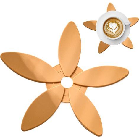 Silikon-Untersetzer für die Küche, hitzebeständig und lebensmittelecht, blattförmig, rutschfest, Durchmesser 18 cm, temperaturbeständig bis 240 °C. (1/5)
