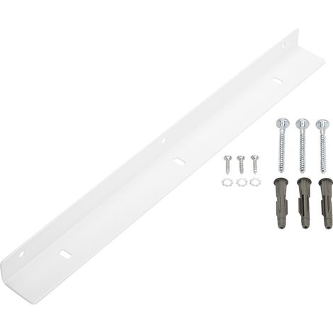 Auflagewinkel 400 mm weiß inkl. Montagematerial Montagewinkel Stahlwinkel Winkel Wandmontage für Arbeitsplatte Schwerlastkonsole Schwerlastwinkel Stützbeschlag von SOTECH (1/5)