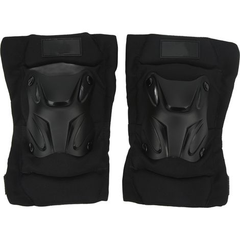 Lot de 2 genouillères courtes réfléchissantes, épaisses, en polypropylène (PP), flexibles et respirantes, pour moto et activités de plein air. (1/5)