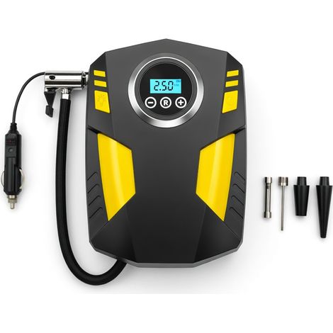 Inflador de neumático 12 V para coche - digital, embalaje en inglés (1/5)