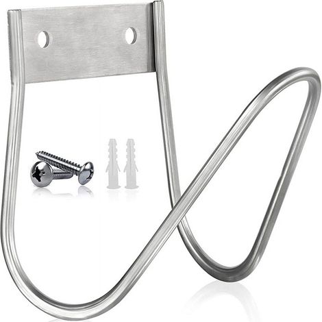 Support Pour Tuyau De Jardin - En Acier Inoxydable 304 - Fixation Murale Pour Tuyaux D'eau Câbles D'extension Et Tuyaux De Compresseur À Air - 6,3 X 7 X 6,3 Pouces - 1 Pièce (1/5)