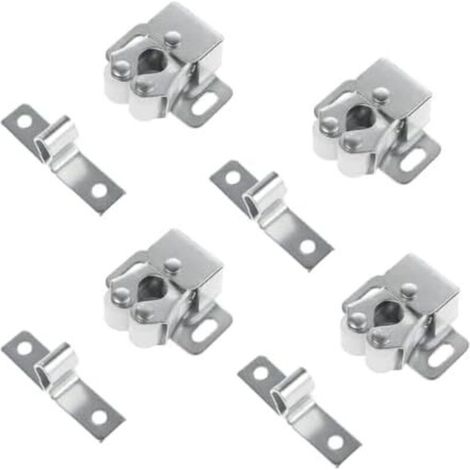 Loquets à Double Rouleau pour Armoire, 4 Pièces, verrous quincaillerie de portes et loquets bille, Fermetures Porte Tiroir, armoire, placard, cuisine, porte d'armoire - (1/5)