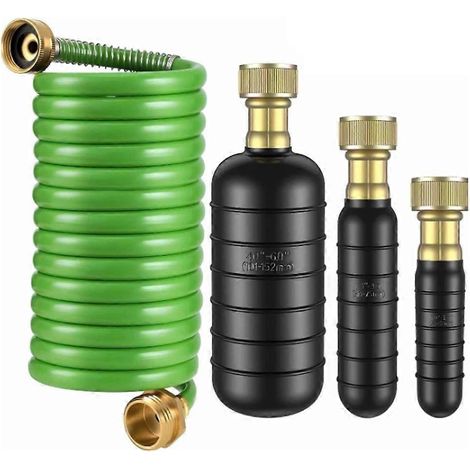 Kit de débouchage à vessie, vessie de nettoyage pour canalisations de 2,5 à 15 cm, avec tuyau rétractable, vanne d'arrêt et adaptateur pour robinet en laiton. (1/5)