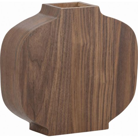 Vase décoratif en bois mdf brun - Brun (1/5)