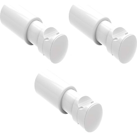 Supports radiateur en ABS prêts à installer – Pour tuyaux Ø 15 à 28 mm – Distance 11 à 22 mm – Capacité 90 kg – Blanc – MB