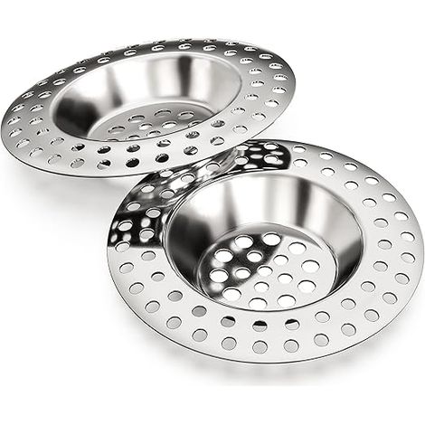 Crépine d'évier, lot de 2, compatible avec tous types de canalisations, crépine d'évier de cuisine, crépine pour évier, filtre pour canalisation de salle de bain, filtre pour douche, crépine d'évier, 