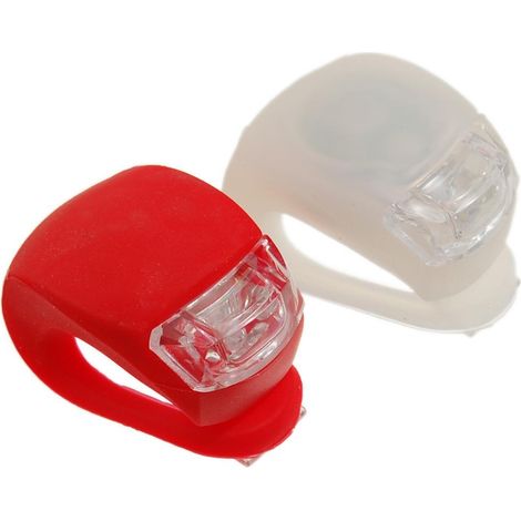 Kit Di 2 Luci Led Per Bicicletta Di Sicurezza Bici Anteriore E Posteriore Bike