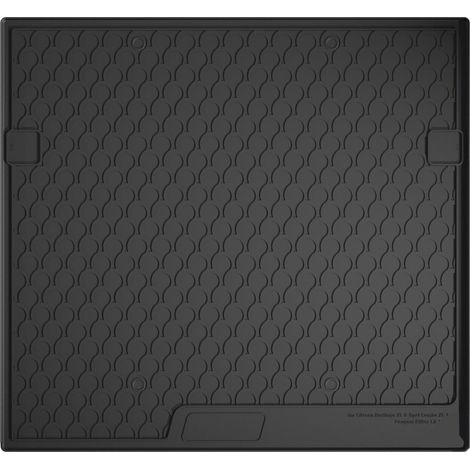 Vasca baule su misura in gomma sintetica - compatibile per Citroen Berlingo XL (09/1805/24) 5 posti - Opel Combo Life (01/1801/22) XL, Passo lungo - Peugeot Rifter (08/1801/22) L2, Passo lungo