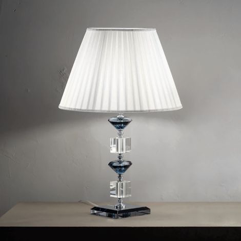 Lampada da tavolo GALA in vetro con dettagli in metallo Ottanio 40x66 cm (1/2)
