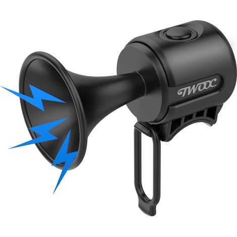 Campanello per bicicletta super elettrico, 120 dB, 1 modalità, potente clacson per bicicletta con batteria a bottone da 300 mAh, impermeabile IPX4, cuscinetto antiscivolo, campanello per bicicletta el (1/5)