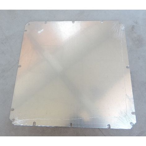 Plaque de montage acier galva 260x260x1.5mm pleine pour coffret CUBO O et C