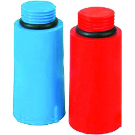 Tappo Prova Impianti In PEHD 1/2" M 1/2" Rosso - 50 pz - Accessori Idraulici