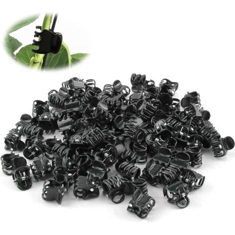 Lot de 100 Clips pour Plantes, Support pour Plantes Grimpantes, Pinces Supports Tige Plante pour Orchidées, Tomates, Concombres, Melons, Fleurs et Autres Plantes en Pot, Clips pour Maintenir les Tiges (1/5)