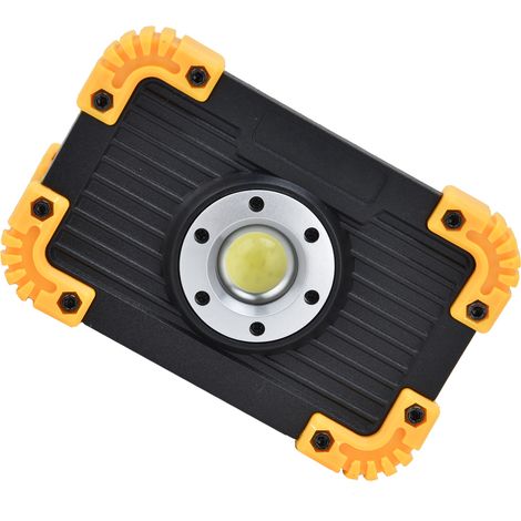 Projecteur LED d'urgence Mini COB Lampe de travail portable ronde rechargeable USB pour le camping et les activités de plein air (1/5)