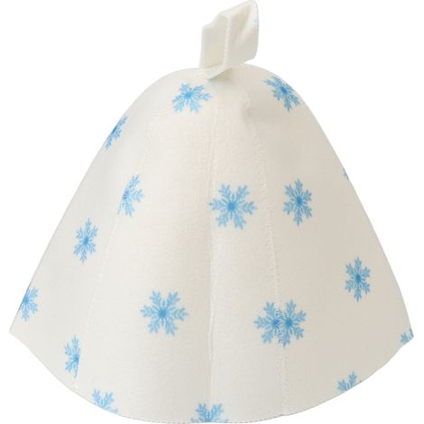 Bonnet de Sauna Universel avec Motif Flocon, Absorbant Respirant Felt, Chapeau de Bain pour Hammam (1/5)